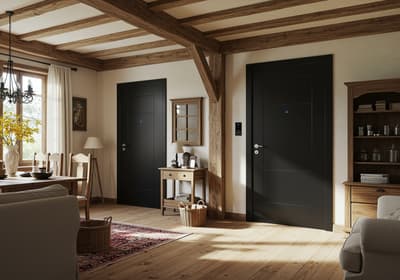 farmhouse black interior doors