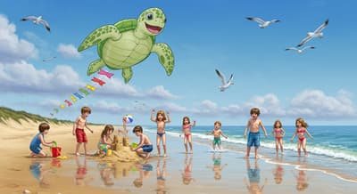 little tweens at the beach