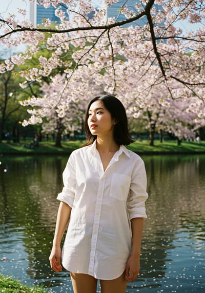 white button down shirt