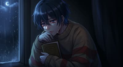 sad anime boy pfp