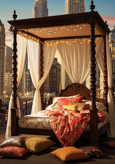 four poster bed