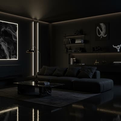 black interior house