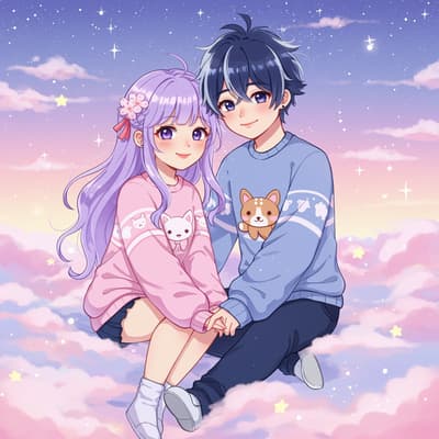 cute couple anime pfp