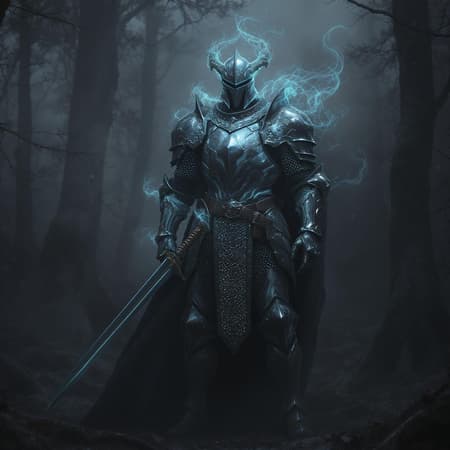 character design, ethereal knight, full body, fog, photorealistic, octane render, unreal engine, intricately detailed, volumetric illumination, hyperrealistic, 8k, hdr, mysterious ambience, ancient armor, spectral glow, --ar 9:16 --v 5 --s 750