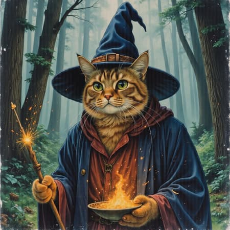a wizard cat