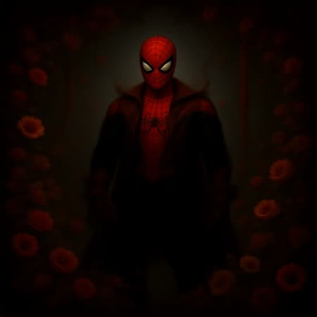 A vivid portrayal of Spider-Man in the underworld, enveloped by a majestic tapestry of flowers resembling a regal king's garden, with hues of genie-like mystique and the whimsical charm of Tom, set against a backdrop inspired by the ornate elegance of Rococo and contemporary art trends. The scene is illuminated with the dramatic contrasts of Rembrandt lighting, embracing elements of realism with delicate shadows and lifelike textures. A vivid portrayal of Spider-Man in the underworld, enveloped by a majestic tapestry of flowers resembling a regal king's garden, with hues of genie-like mystique and the whimsical charm of Tom, set against a backdrop inspired by the ornate elegance of Rococo and contemporary art trends. The scene is illuminated with the dramatic contrasts of Rembrandt lighting, embracing elements of realism with delicate shadows and lifelike textures.