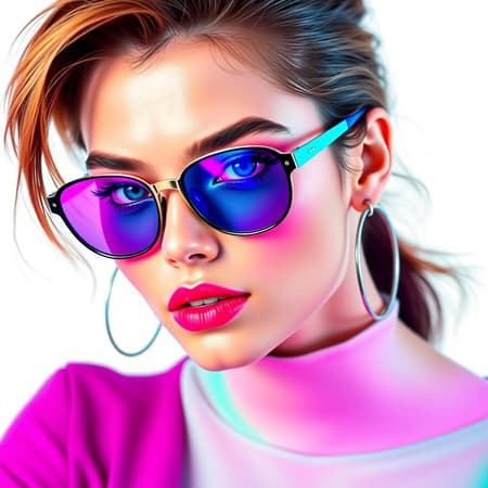 Remove the white background and give this photo a modern twist by adding vibrant colors and sleek, contemporary elements while preserving the original essence.