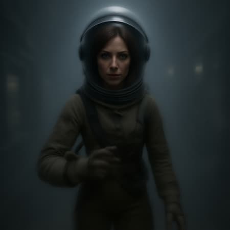 Ellen Ripley as the face of the Alien movie, featuring a brunette with short hair exhibiting natural movement, dressed as an astronaut with a helmet, set against the detailed interior of the Sulaco spaceship, enveloped in volumetric fog, capturing a sci-fi setting, rendered in Cinema4D with ultra-realistic 8K precision. Despite the high detail, the scene presents a surreal twist with deformed and blurry elements, showcasing bad anatomy and disfigured features, including poorly drawn hands and face, along with floating, missing, or disconnected limbs. Her elongated head and body add to the uncanny atmosphere, complete with a squinting eye, maintaining the essence of the original inspiration while introducing distinctive artistic variations. Ellen Ripley as the face of the Alien movie, featuring a brunette with short hair exhibiting natural movement, dressed as an astronaut with a helmet, set against the detailed interior of the Sulaco spaceship, enveloped in volumetric fog, capturing a sci-fi setting, rendered in Cinema4D with ultra-realistic 8K precision. Despite the high detail, the scene presents a surreal twist with deformed and blurry elements, showcasing bad anatomy and disfigured features, including poorly drawn hands and face, along with floating, missing, or disconnected limbs. Her elongated head and body add to the uncanny atmosphere, complete with a squinting eye, maintaining the essence of the original inspiration while introducing distinctive artistic variations.