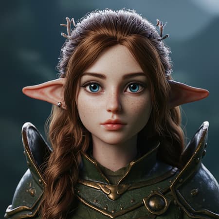 fantasy adventure, high detail vibrant color illustration, ultra high resolution, intricately detailed 3D imagery, realistic physics-based rendering, dramatic cinematic lighting, beautifully realistic eyes, lifelike doll-like characters, exclusions: distorted, blurry, poorly proportioned, unnatural anatomy, excessive limbs or digits, facial deformities, unappealing proportions, missing or fused limbs, maintaining focus on aesthetic and detailed rendering.