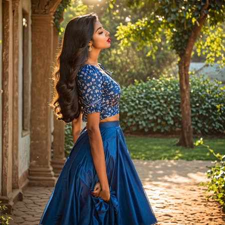 Age: 20
Name: Aanya
Dress: Blue skirt dress
Pose: Giving a flying kiss in profile
Time: late afternoon
Background: Natural outdoor setting with shadows
Details: full body, INDIAN girl, Instagram influencer, black long hair, glossy juicy lips, portrait, 1girl, retroartstyle, Character, full body,
Age: 20
Name: Aanya
Dress: Blue skirt dress
Pose: Giving a flying kiss in profile
Time: late afternoon
Background: Natural outdoor setting with shadows
Details: full body, INDIAN girl, Instagram influencer, black long hair, glossy juicy lips, portrait, 1girl, retroartstyle, Character, full body,