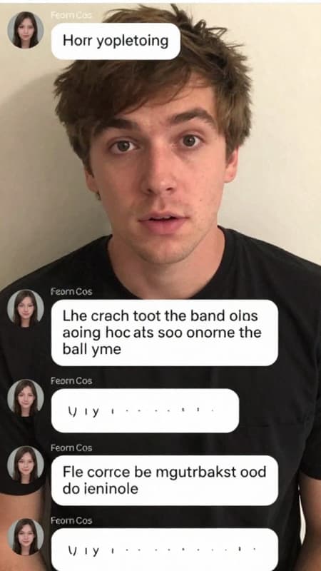 Confused Man Reacting To Nonsensical Messages Some guy who is definitely not an alt account is mad at a funny meme maker for some reason