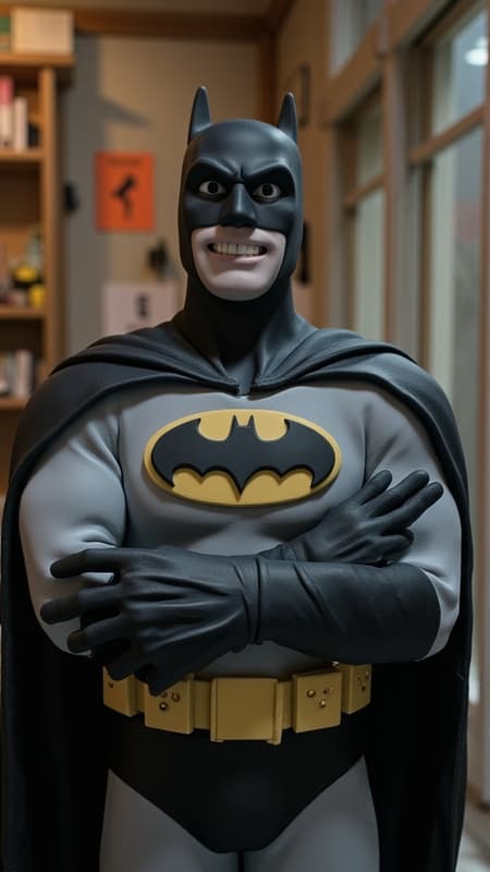 a claymation model of batman
