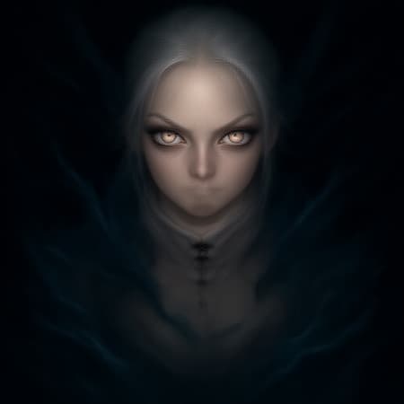 One Punch Man's Tornado staring intently at the viewer, set against a deep black background. The scene blends hyper-realistic and detailed renderings with elements of transfixing marine aesthetics. Infuse the setting with dolly kei and dragoncore influences, creating a mystical and otherworldly atmosphere. The focus on Tornado should be a close-up, capturing her realistic features with expressive detail. The background merges swirling water elements with ethereal, dragon-inspired motifs, enhancing the enchanting and dynamic composition.