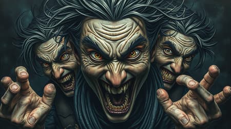 technology, dark atmosphere, intense, piercing eyes, tousled, enraged, mesmerizing, chaotic, sleek, vibrant eyes, kaleidoscope, absurd, nonsensical, grinning, warrior, haphazard, astonished, flustered, intricately detailed, Hyperrealism, extraordinarily realistic, highly detailed, photographic, breathtaking setting, weathered paint, tempest, image, elements slipping beyond the frame, additional fingers, distorted hands, duplicated faces, out of frame, misshapen, superfluous limbs, bizarre proportions, mutated hands, surreal, abstract