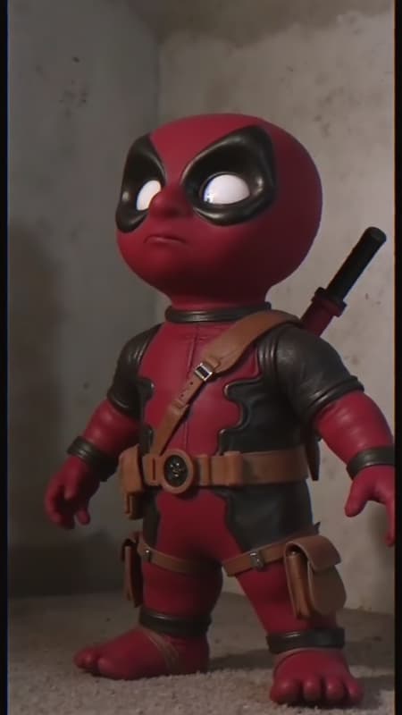 A baby deadpool VHS style, 1993 VHS lines A baby deadpool VHS style, 1993 VHS lines