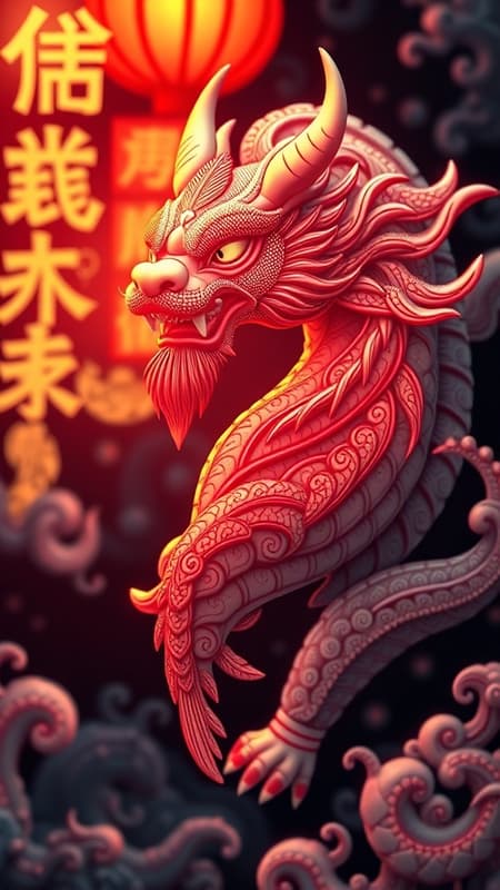 Chinese astrology art, clean clear lines, coloring book style, matte finish, intricate details. Elegant and exotic Asian-inspired design with a touch of luck. Rendered in 8k UHD HDR with anime and manga influences. Hand-drawn digital art using glow effects—rendered with programs like Octane, Cinema 4D, or Blender. Dark, atmospheric setting with sharp focus, hyperrealistic depth of field. This masterpiece features vivid colors and is inspired by professional artists like Ed Blinkey, Atey Ghailan, Studio Ghibli, Jeremy Mann, Greg Manchess, and Antonio Moro. Trending on platforms like ArtStation and CGSociety. The art is intricate, high-detail, and photorealistic. Designed to captivate with hyperrealistic, vivid colors and cinematic sensuality.
