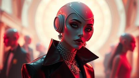 Character design luminogram sharp focus vibrant clear detailed cinematic luxurious glamorous vogue prada versace high-fashion editorial fashion magazine photoshoot ethereal dreamy glow alien fantastic realism kitsch attire.