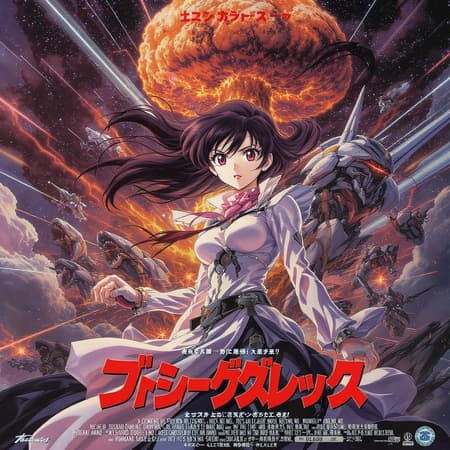 An incredibly powerful anime girl takes center stage in this masterpiece of storytelling, created by the visionary minds of Hideaki Anno, Katsuhiro Otomo, and Rumiko Takahashi. The movie poster showcases her as the focal point amidst an epic backdrop of monsters and mech creatures locked in fierce combat. Nuclear explosions color the sky with a dazzling array of lights, setting the scene for a box office hit. The artwork, in breathtakingly detailed 8k resolution, captures the essence of an unforgettable cinematic experience. The poster emphasizes the intensity and emotion of her journey, bringing to life a world where the boundaries of animation and reality blur.