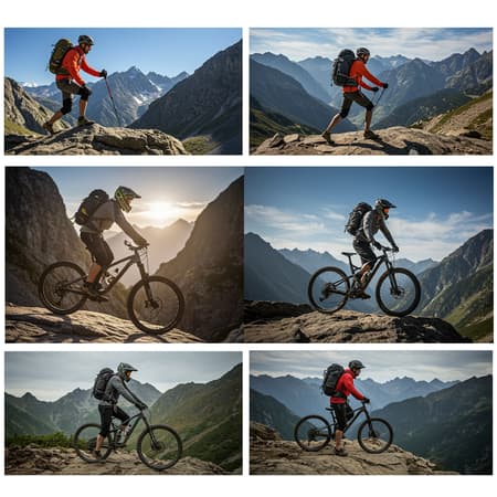 Capture breathtaking images of various outdoor activities like hiking, camping, mountain biking, and rock climbing, emphasizing the thrill and allure of these experiences in stunning natural surroundings. Utilize a versatile FE 24-105mm f/4 G OSS lens to achieve exceptional image quality, sharpness, and vibrant color rendition. Aim for a camera setup that includes an aperture of f/5.6 to maintain a balanced depth of field, an ISO of 200 for optimal clarity, and a shutter speed of 1/250 sec to freeze action and encapsulate the dynamic energy of the moment. Capture breathtaking images of various outdoor activities like hiking, camping, mountain biking, and rock climbing, emphasizing the thrill and allure of these experiences in stunning natural surroundings. Utilize a versatile FE 24-105mm f/4 G OSS lens to achieve exceptional image quality, sharpness, and vibrant color rendition. Aim for a camera setup that includes an aperture of f/5.6 to maintain a balanced depth of field, an ISO of 200 for optimal clarity, and a shutter speed of 1/250 sec to freeze action and encapsulate the dynamic energy of the moment.