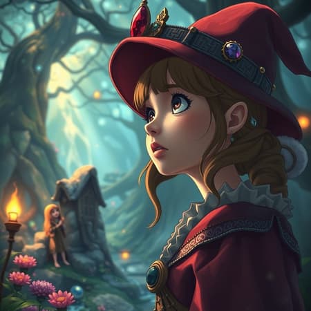 Sorceress Gazes World Art