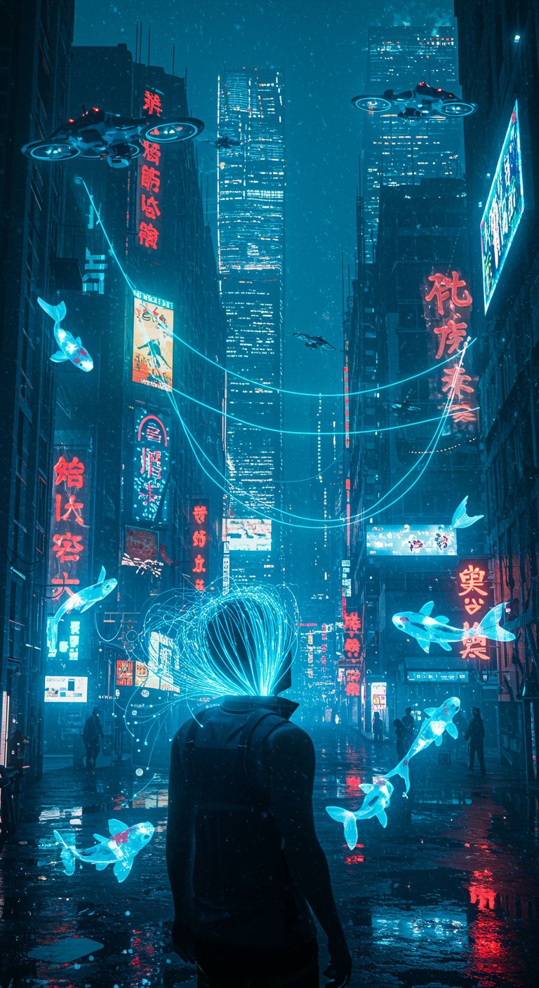 neon blue aesthetic