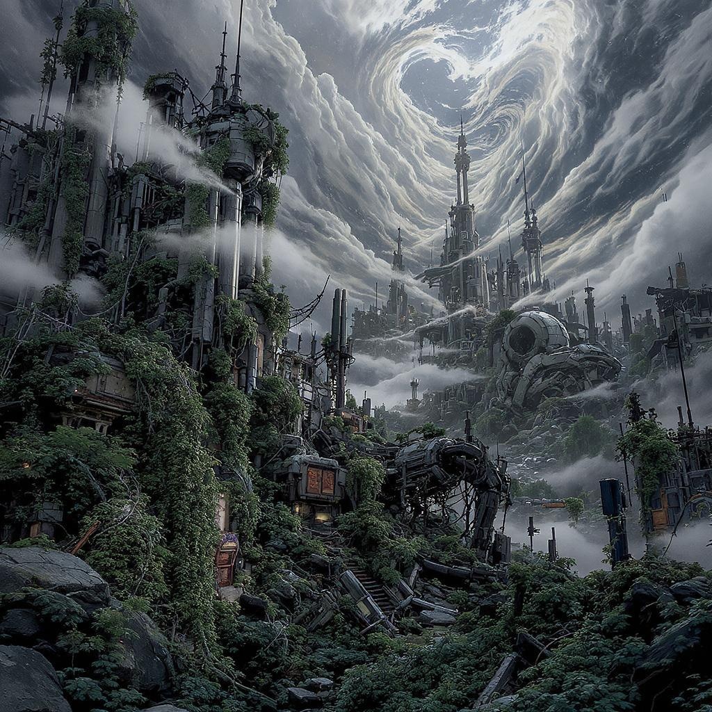 Post-apocalyptic Cityscape Emerges, Art