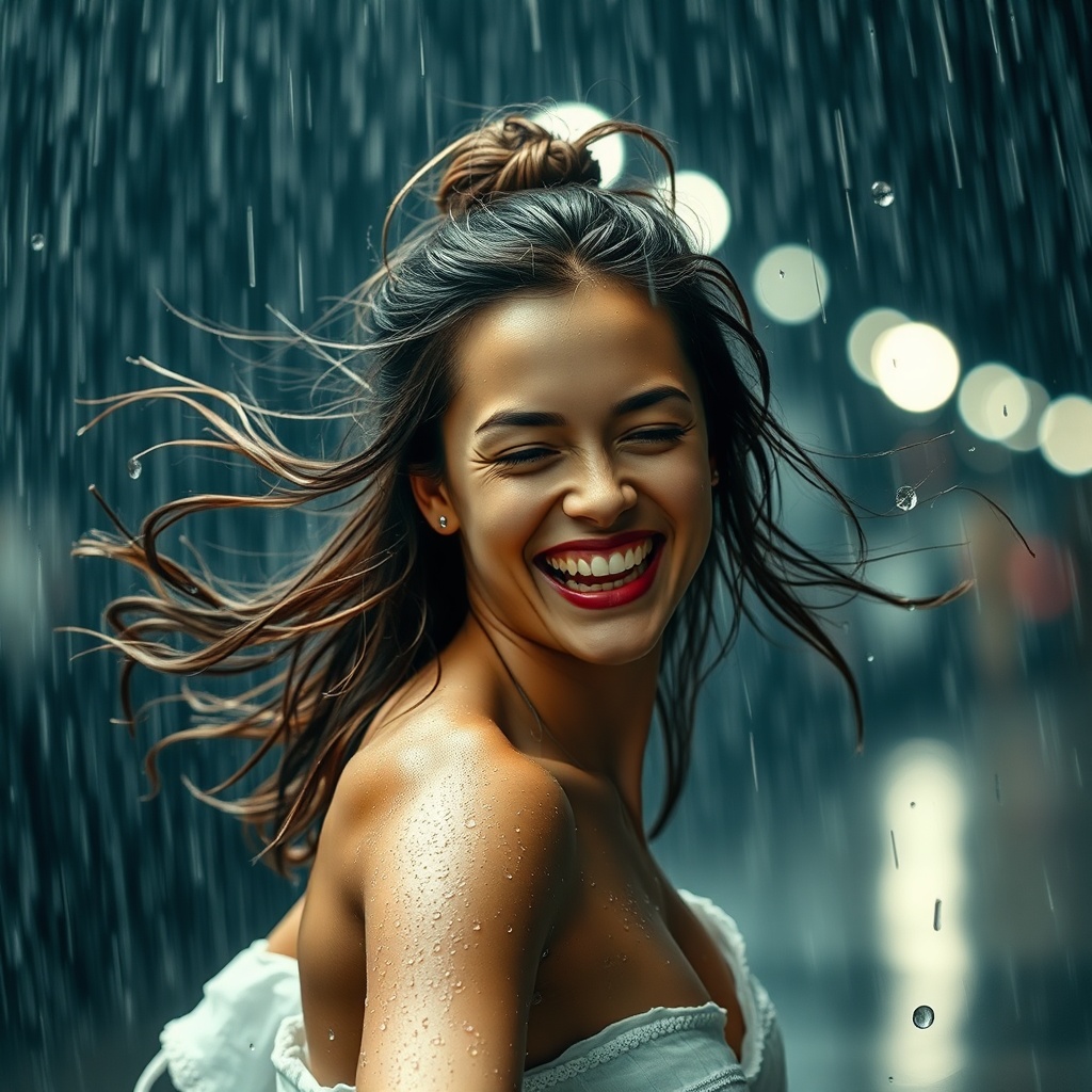 Generated Woman Joyfully