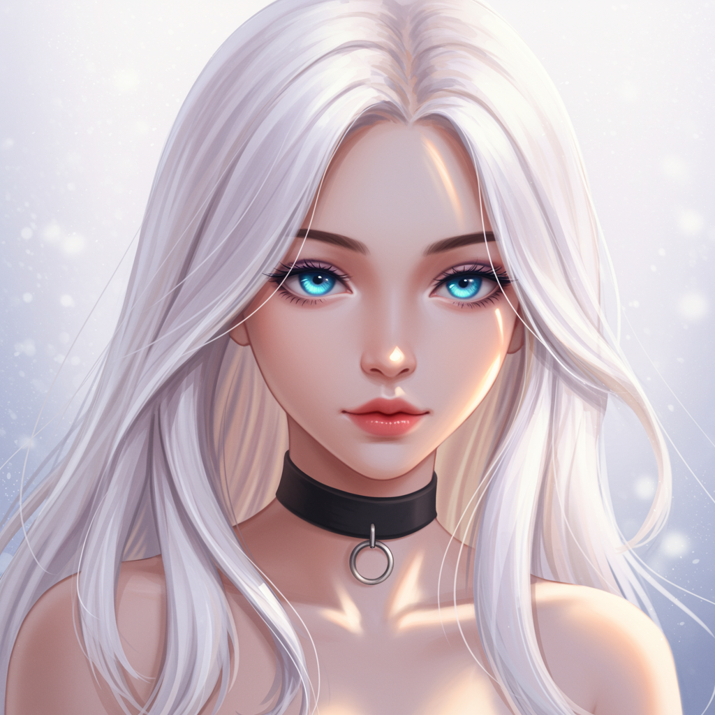 Portrait Woman Platinum Artwork