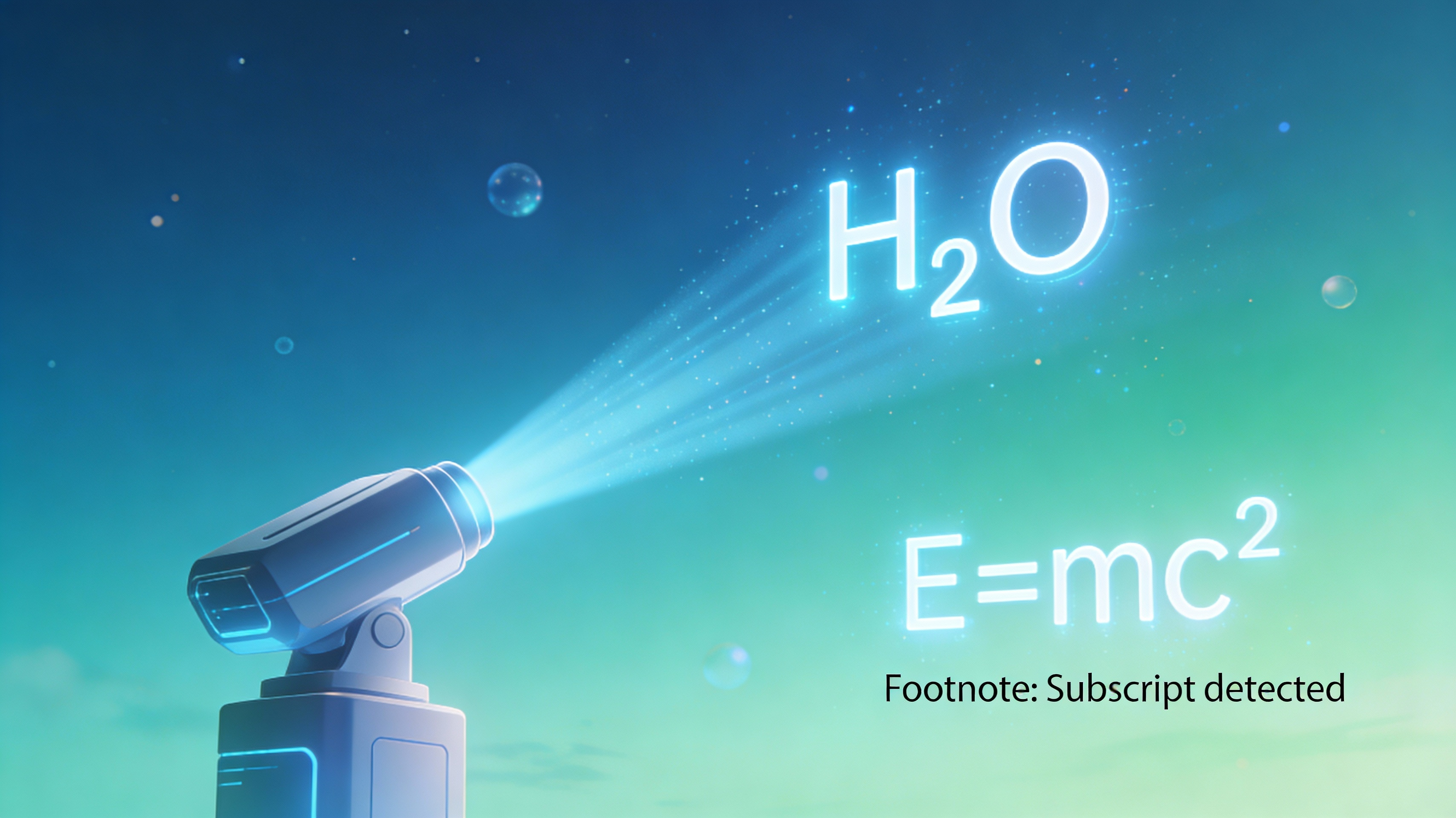 Automatic Subscript Detection - Feature illustration