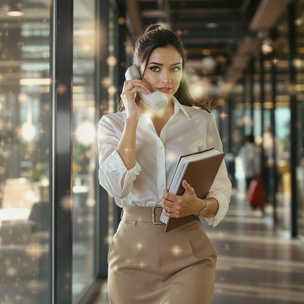Brunette Woman Ponytail Artwork