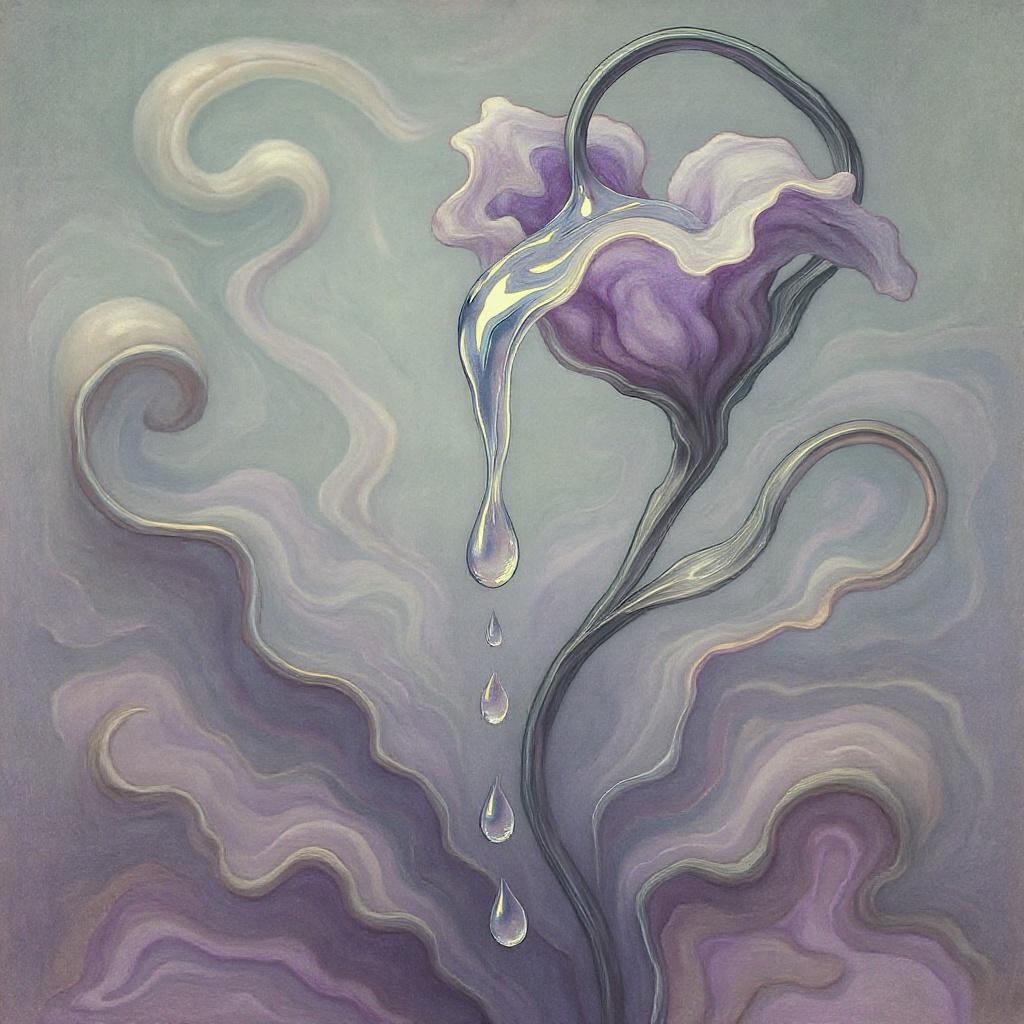Surrealist Depiction Droplets Artwork