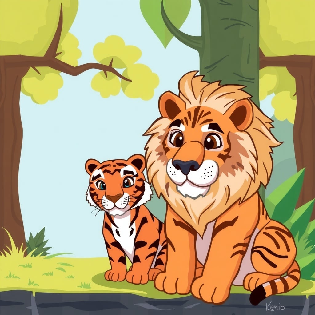 Long Simple English Dialogue Tiger Persian Lion Hello Persian Lion