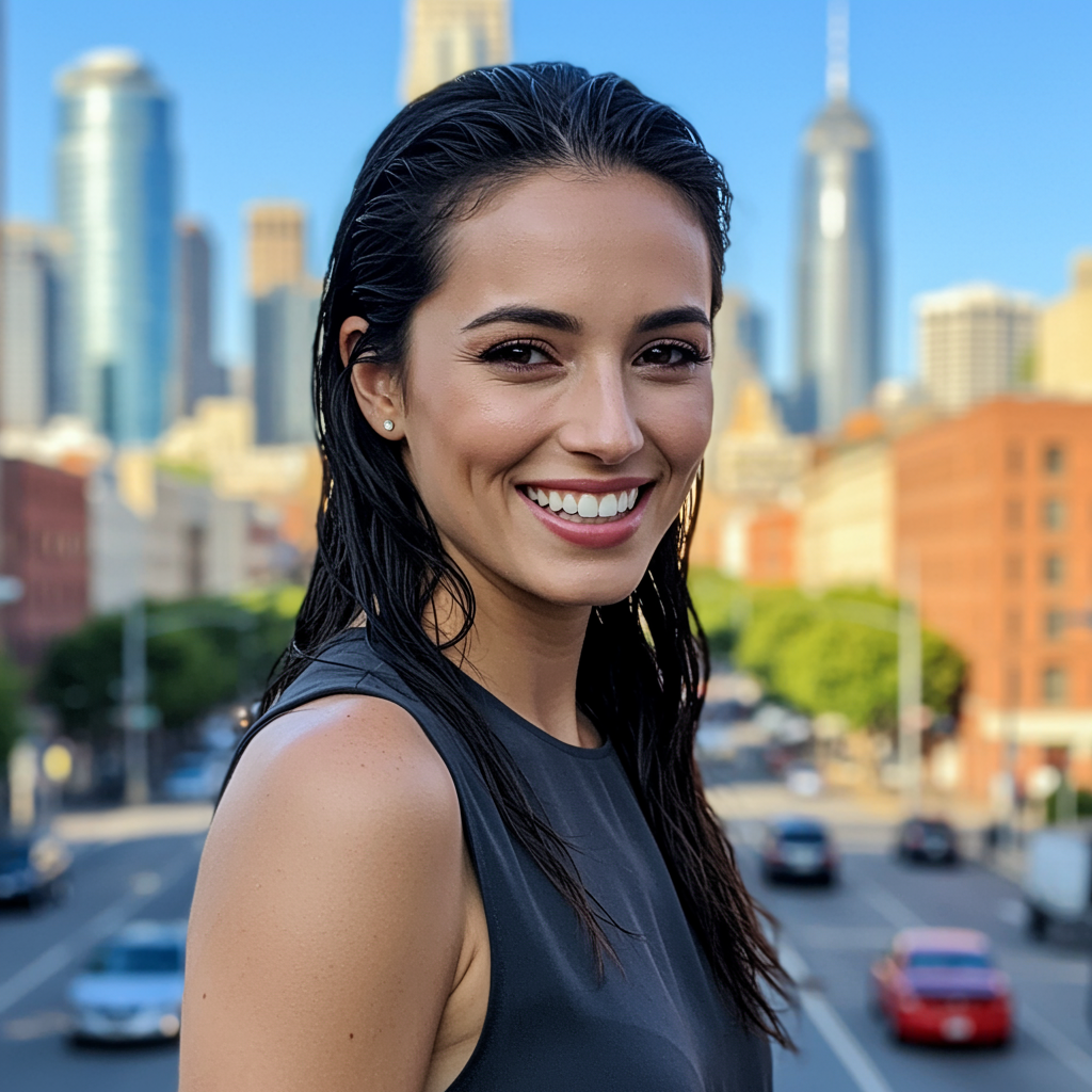 AI Woman Slicked-back Design