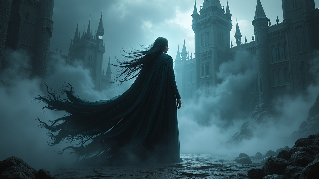 Figure Stands Amidst Artwork