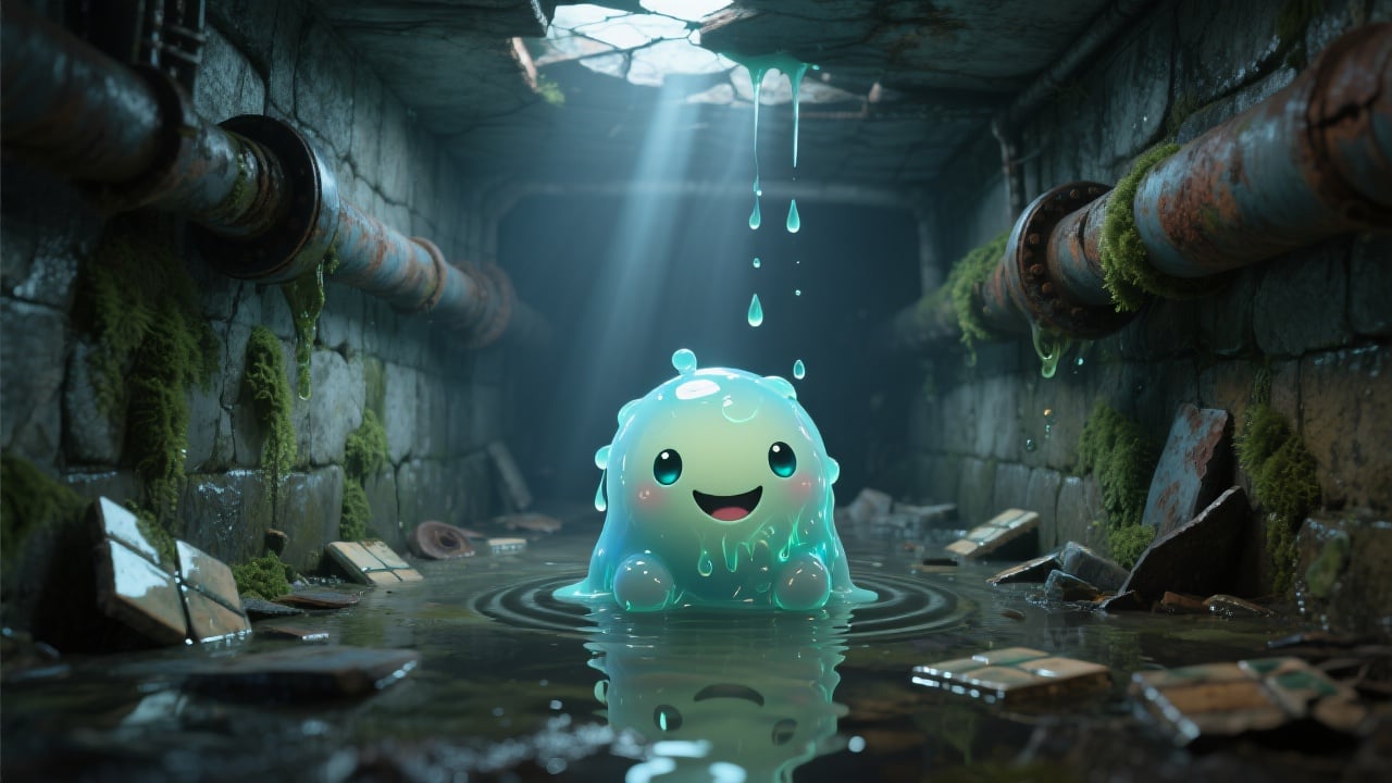 Slime mascot frame ready for looping into a GIF