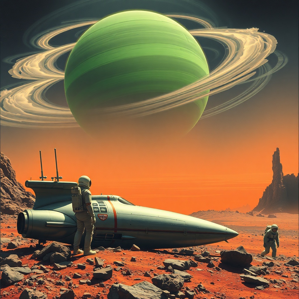 Reminiscent 70s Sci-fi Artwork