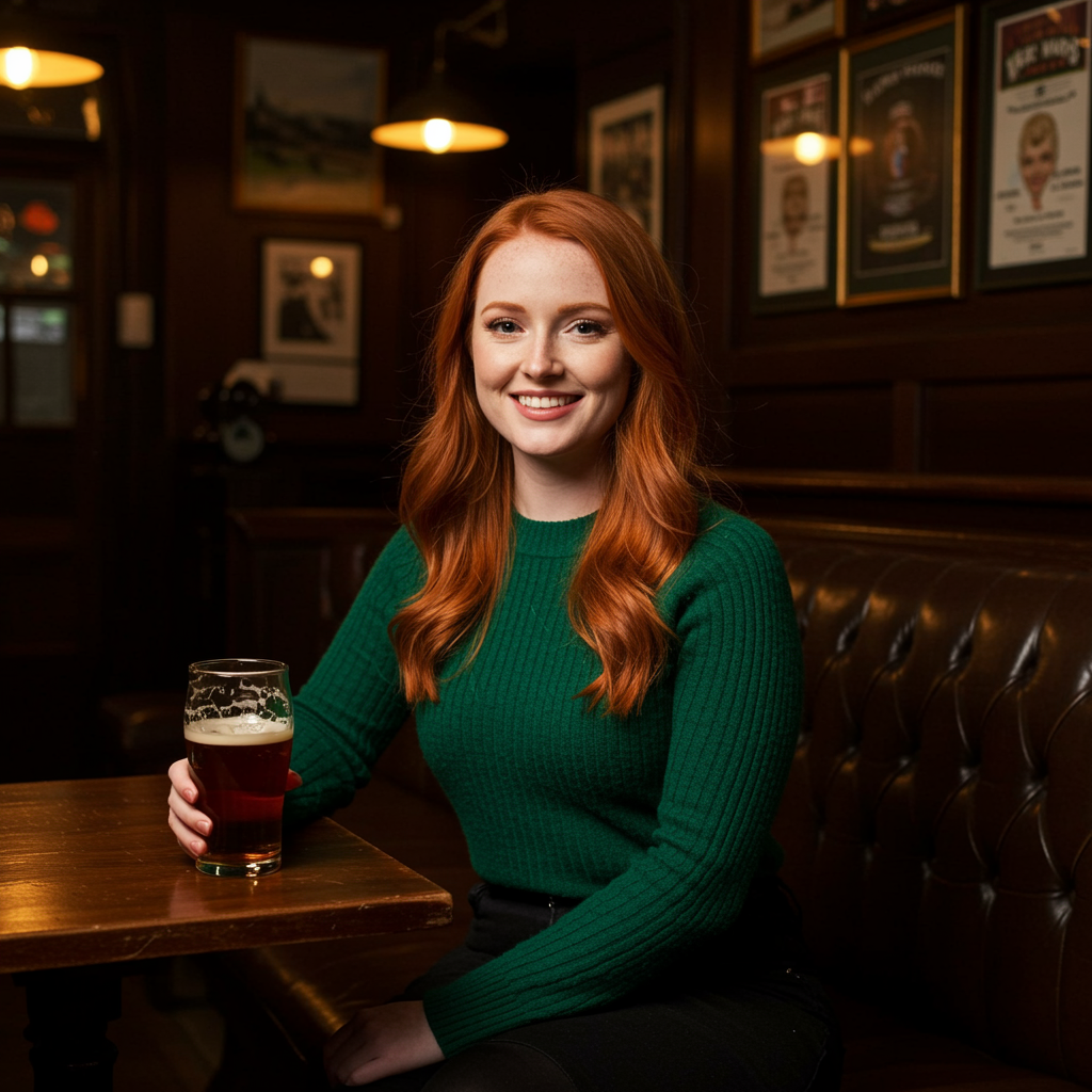 Redhead Irish Woman Art