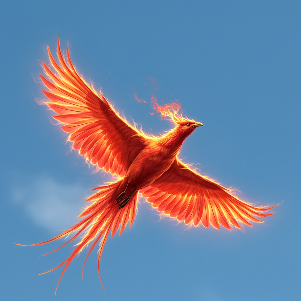Phoenix Bird Gracefully Art
