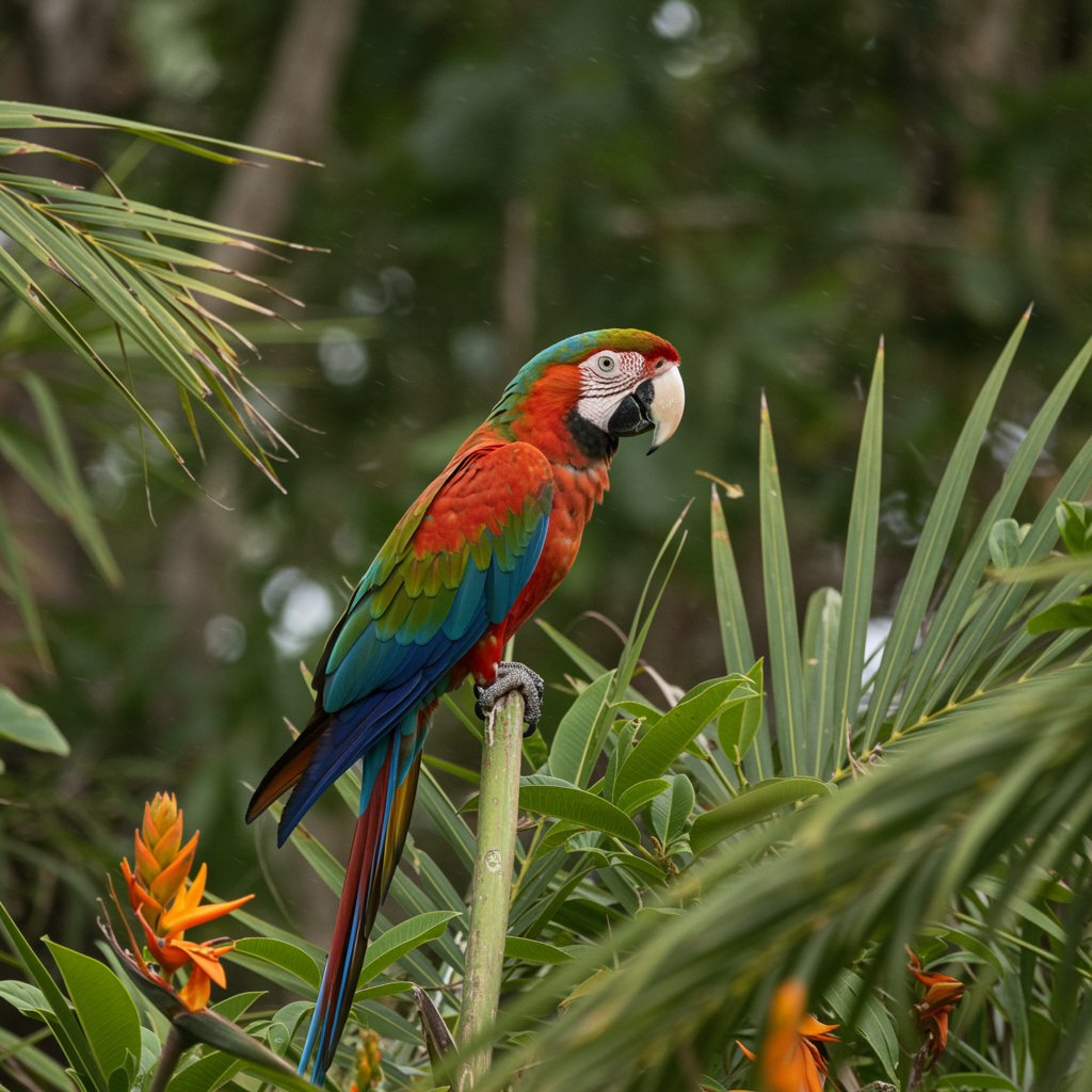 Generated Macaw Perched