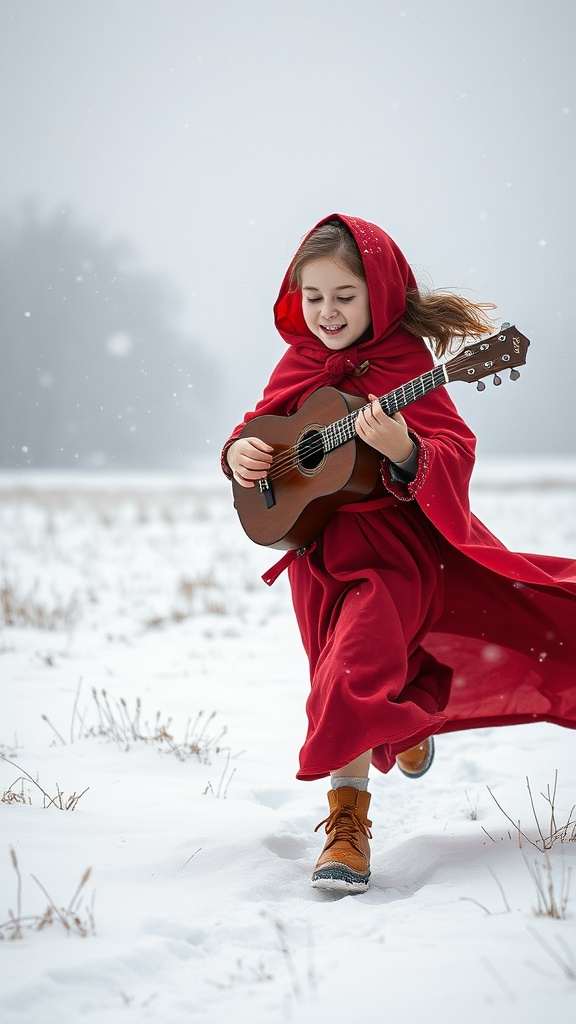 Girl Red Cloak Artwork