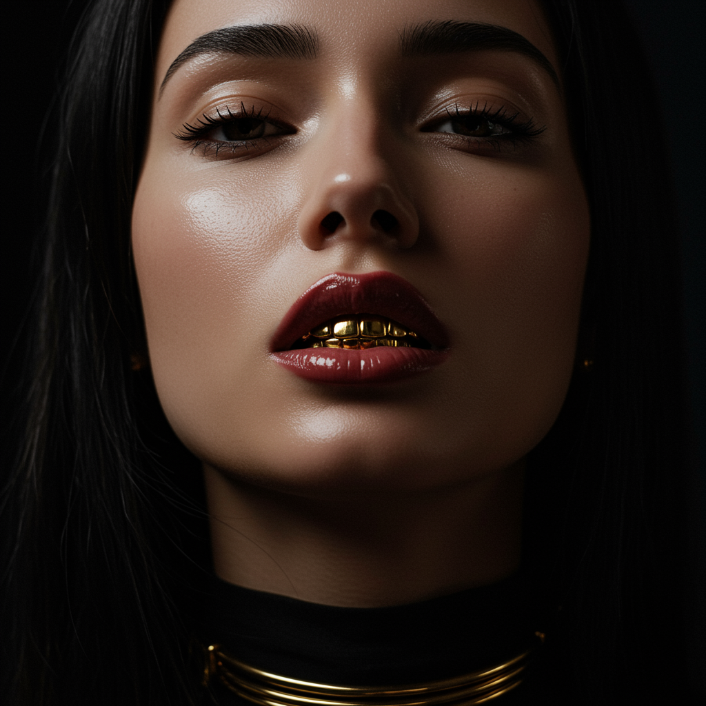 Jawline Gold Teeth, Art