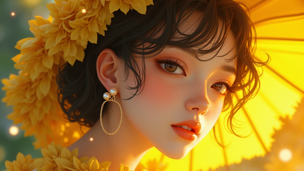 Anime-inspired Depiction Earrings Artwork