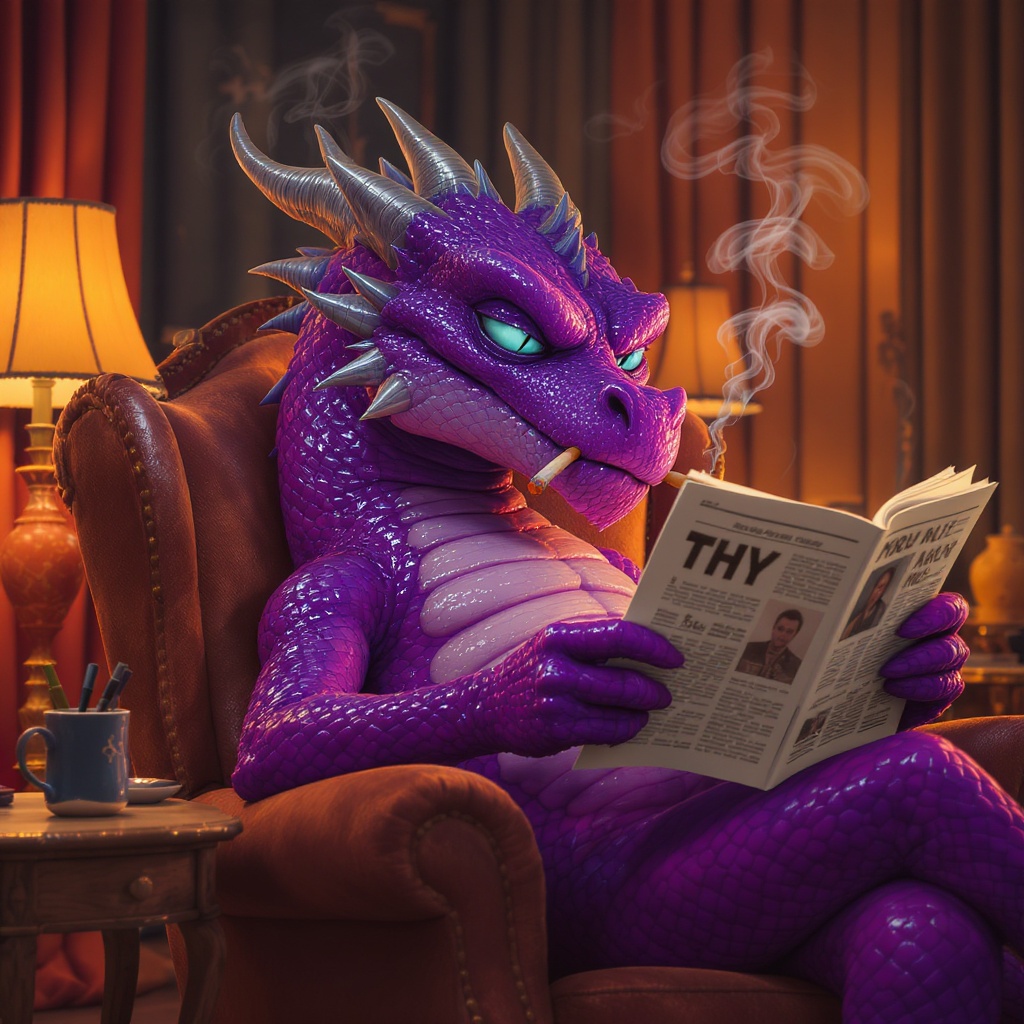 Violet-scaled Dragon Expressive Art