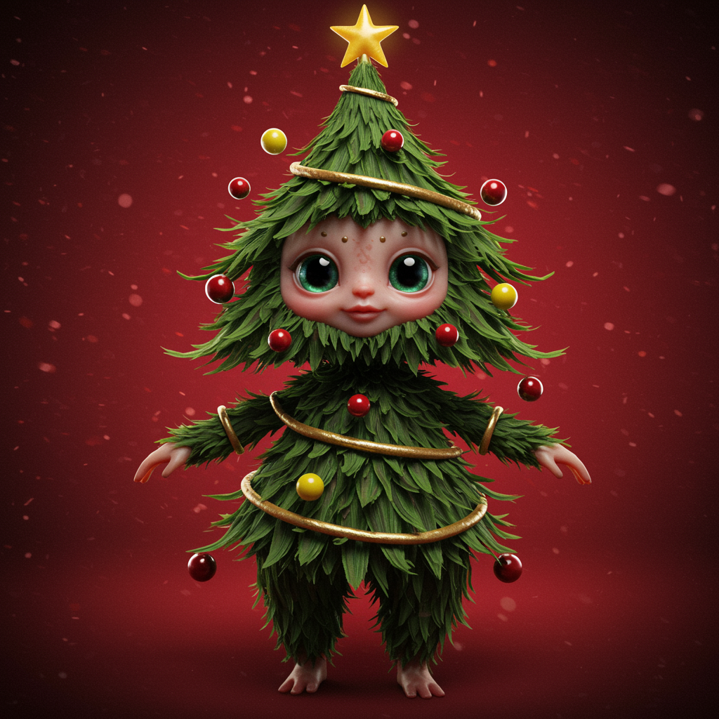 Anthropomorphic Whimsical Christmas Art