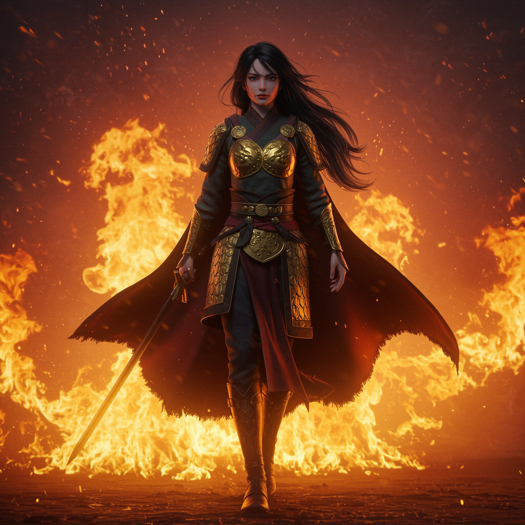 Woman Ebony Hair Art