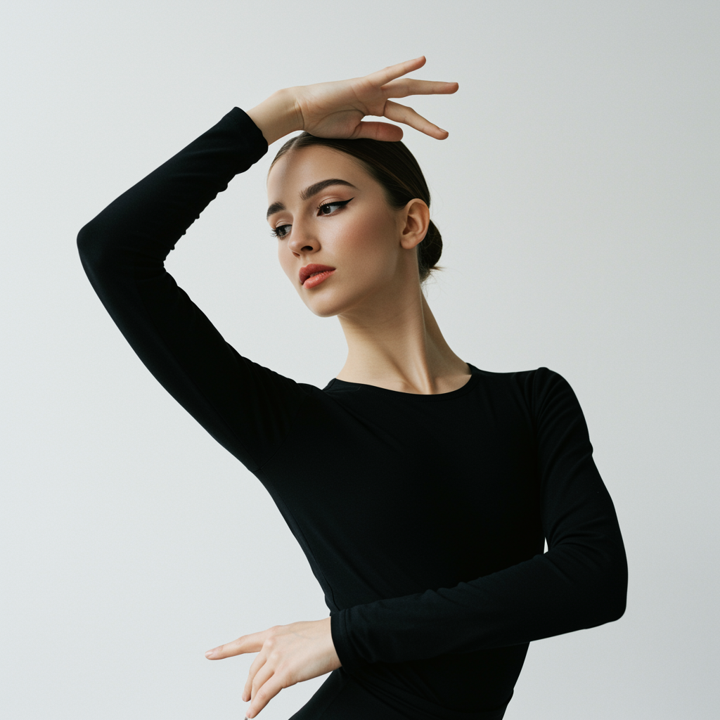 Fierce Ballerina Exuding Art