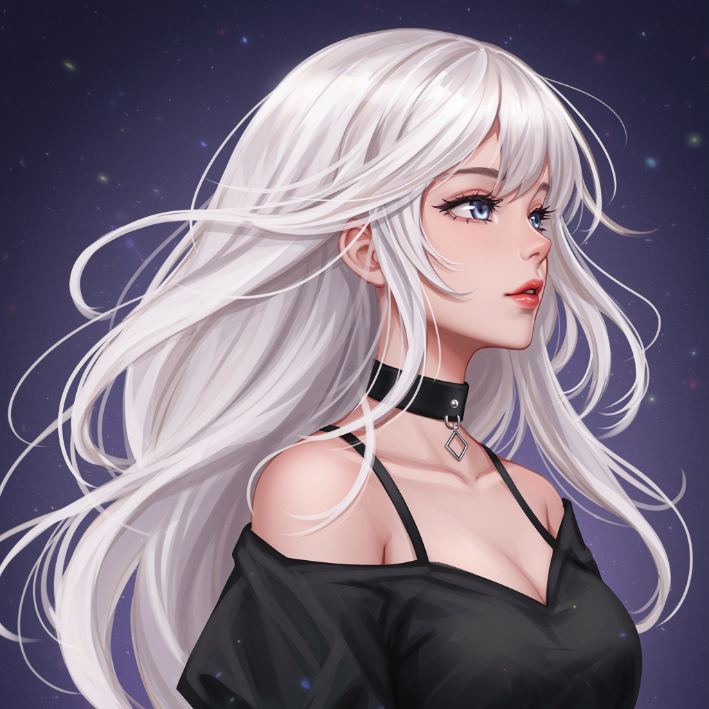 Blond-haired Woman Silver Art