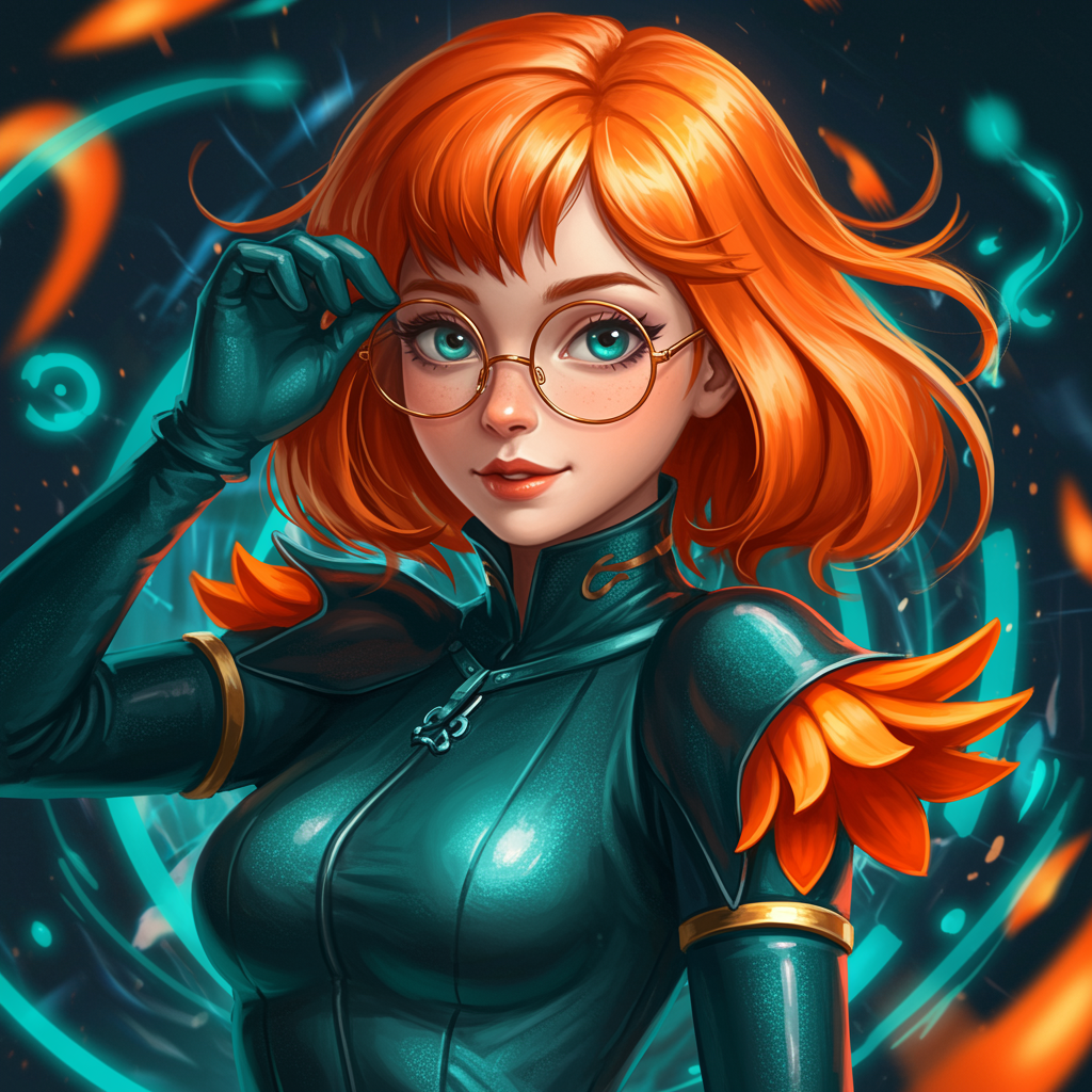 Girl Orange Hair, Art