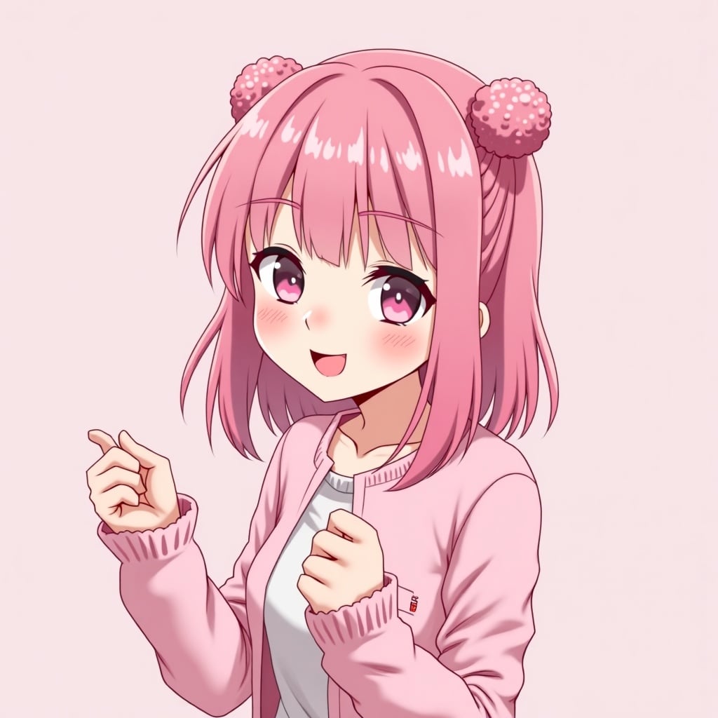 Pink Cute Anime Girl