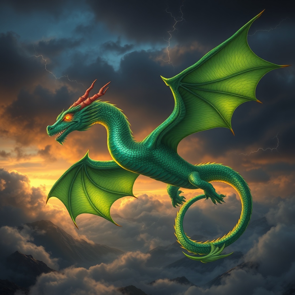 Dragon Adorned Emerald Art